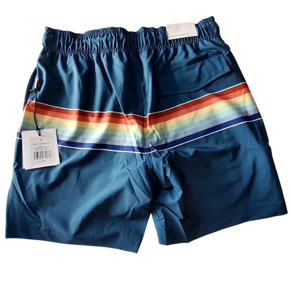 Onia Mens Rainbow Stripe Swim Shorts Size S Quick-Dry Dual-Layer Design With Tag - Picture 2 of 12